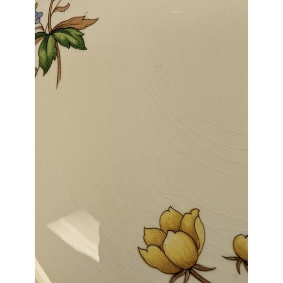 Vintage Set 4 Taylor Smith Taylor Dinner Plates 10" Yellow Buttercups TST237 - Picture 9 of 9